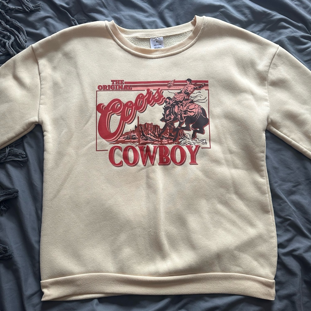 SHEIN Coors Cowboy Crewneck